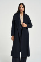 Cappotto donna lungo blu notte COLIMBO 005 EMME 