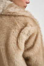 Giacca donna ecrù in ecopelliccia beige EDITTA 001 EMME 