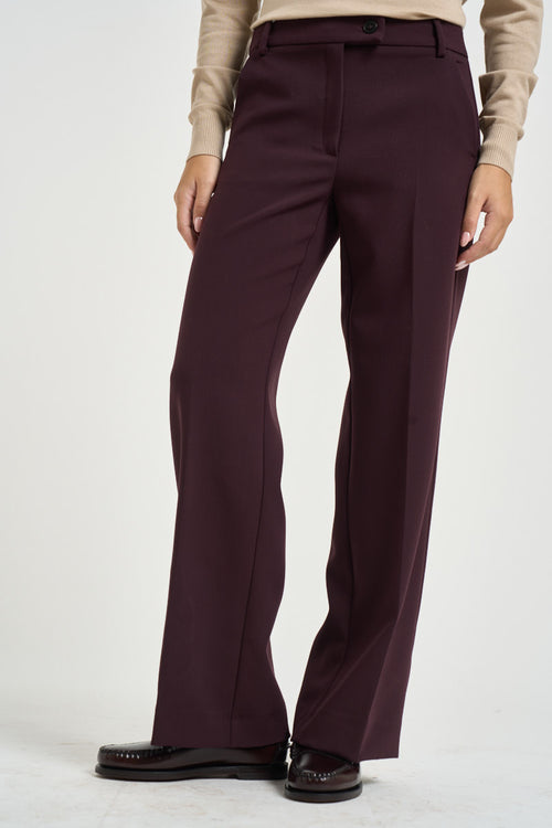 Pantaloni donna sartoriali bordeaux