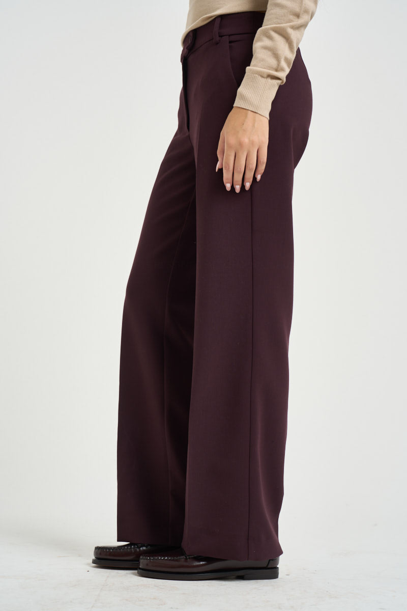 Pantaloni donna sartoriali bordeaux EFFIGE2 004 EMME 