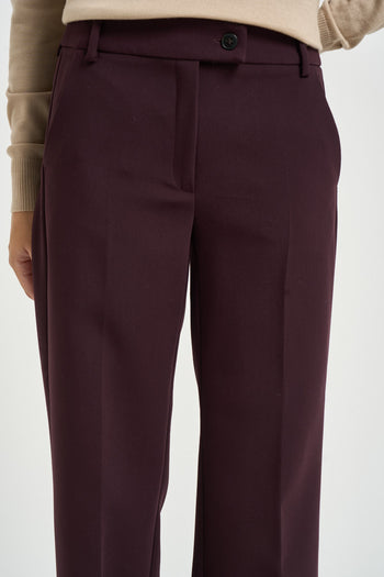 Pantaloni donna sartoriali bordeaux - 4