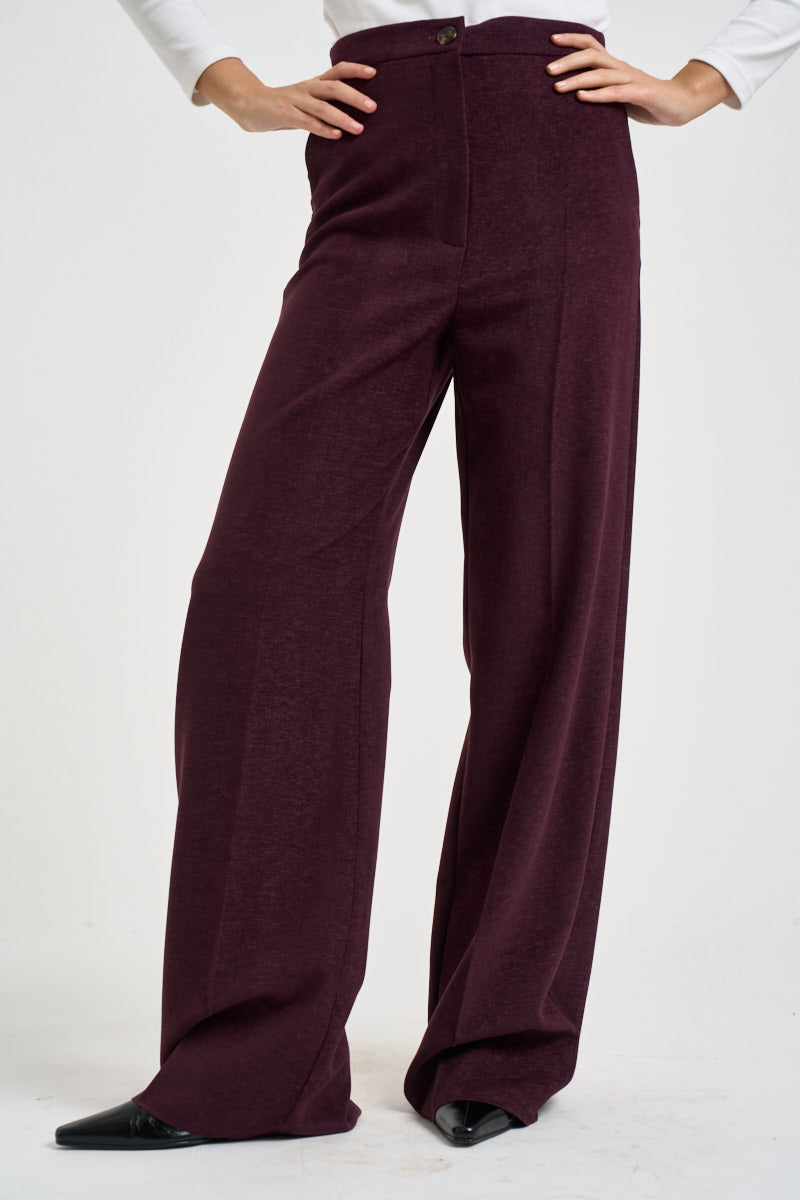 Pantaloni donna a palazzo burgundy EGIZIO2 004 EMME 