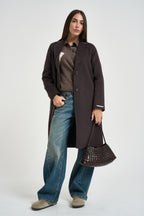 Cappotto donna monopetto marrone ESODO 008 EMME 