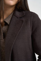 Cappotto donna monopetto marrone ESODO 008 EMME 