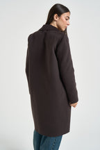 Cappotto donna monopetto marrone ESODO 008 EMME 