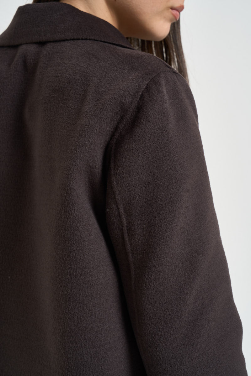 Cappotto donna monopetto marrone ESODO 008 EMME 