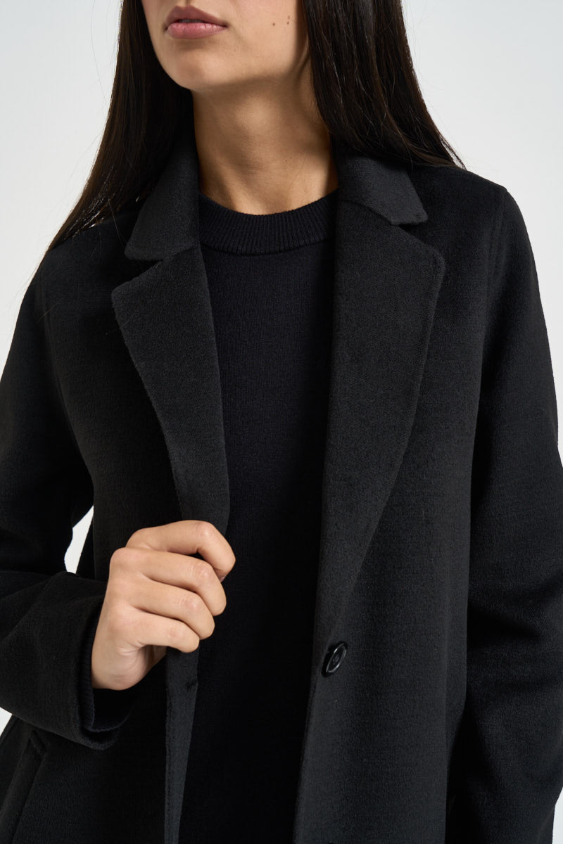 Cappotto donna monopetto nero ESODO 012 EMME 