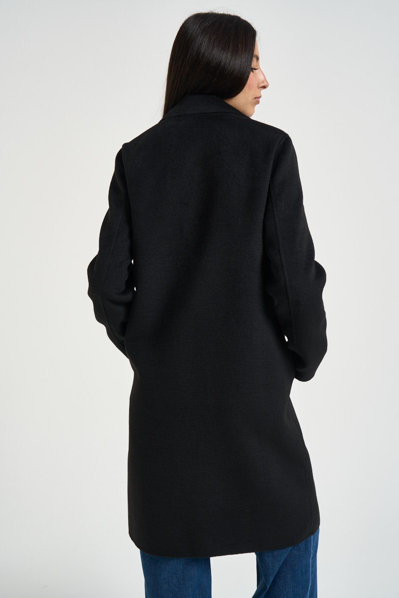 Cappotto donna monopetto nero ESODO 012 EMME 