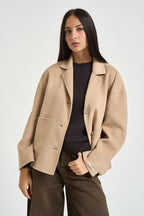Cappotto donna corto beige FLIPPER 003 EMME 