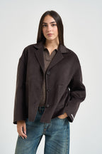 Cappotto donna corto marrone FLIPPER 008 EMME 