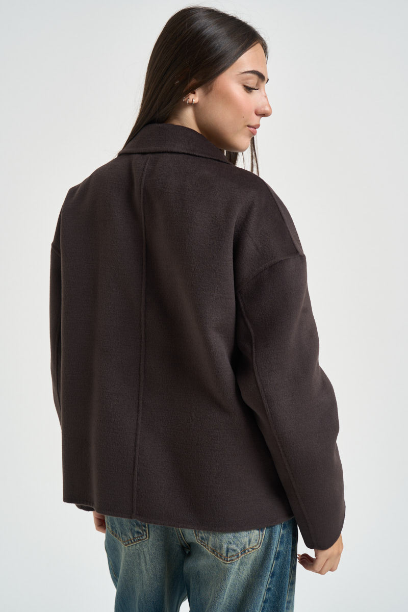 Cappotto donna corto marrone FLIPPER 008 EMME 