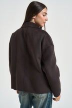 Cappotto donna corto marrone FLIPPER 008 EMME 
