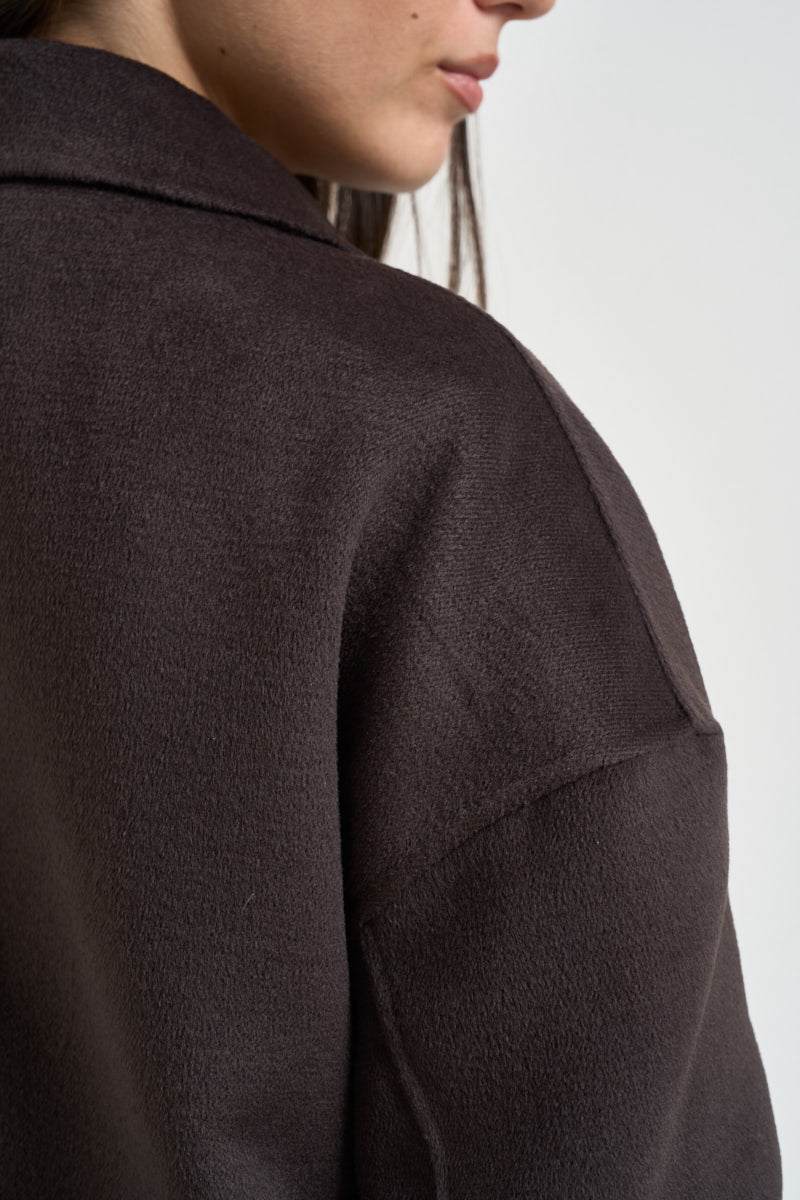 Cappotto donna corto marrone FLIPPER 008 EMME 