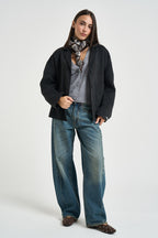 Cappotto donna corto antracite FLIPPER 011 EMME 