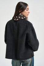 Cappotto donna corto antracite FLIPPER 011 EMME 