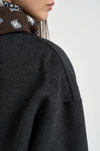 Cappotto donna corto antracite FLIPPER 011 EMME 