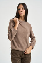 Maglia donna girocollo tortora GREIGE 004 EMME 