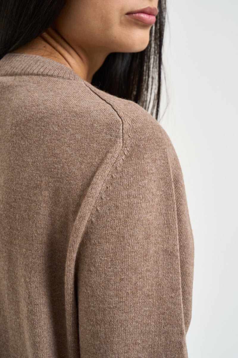 Maglia donna girocollo tortora GREIGE 004 EMME 