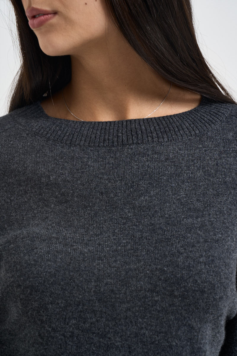 Maglia donna girocollo antracite GREIGE 006 EMME 