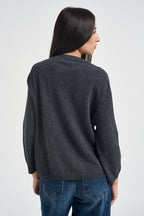 Maglia donna girocollo antracite GREIGE 006 EMME 