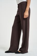 Pantaloni donna gamba larga marrone PALACE 006 EMME 