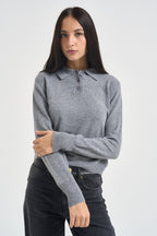 Maglia donna polo grigio mélange SPONDA 002 EMME 