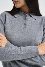 Maglia donna polo grigio mélange SPONDA 002 EMME 