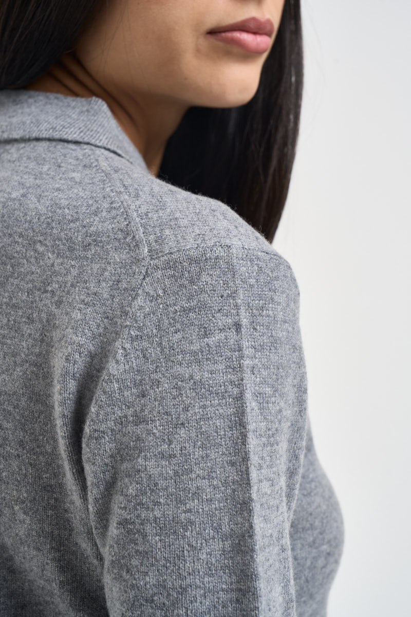 Maglia donna polo grigio mélange SPONDA 002 EMME 