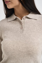 Maglia donna polo sabbia mèlange SPONDA 006 EMME 