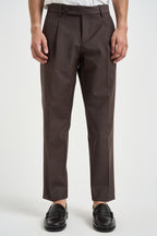Pantaloni uomo sartoriali marroni ARTEMISFRANCO MORO FILATI MARCHESI ANDRESANI 