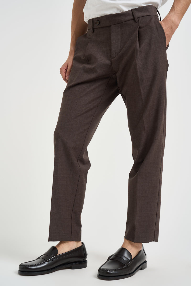 Pantaloni uomo sartoriali marroni ARTEMISFRANCO MORO FILATI MARCHESI ANDRESANI 
