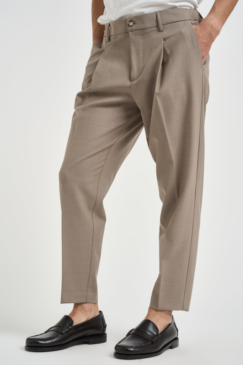 Pantaloni uomo sartoriali tortora ESPERIAFRANCO BEIGE FILATI MARCHESI ANDRESANI 