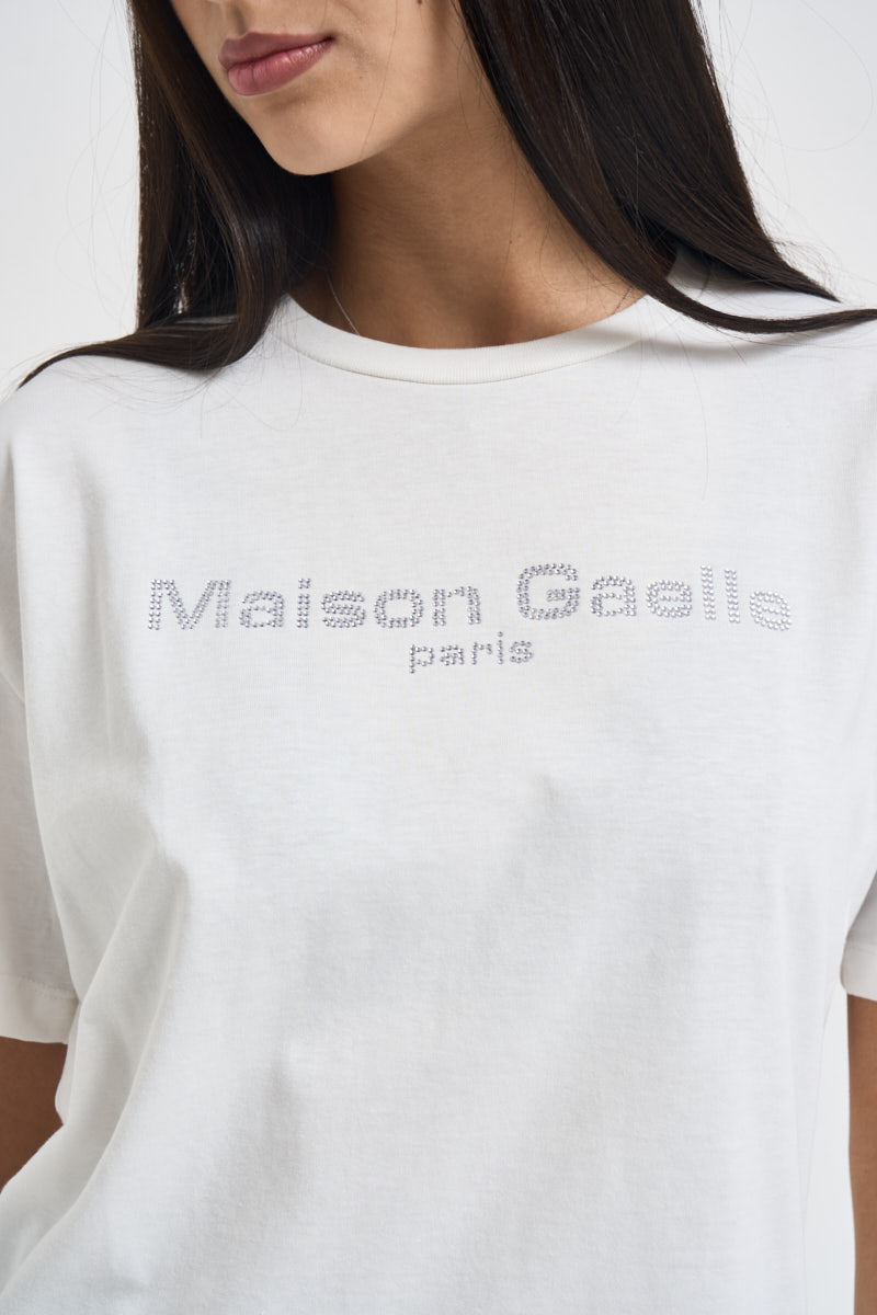T-shirt donna girocollo bianca GAABW11326 OFFWHITE GAELLE 