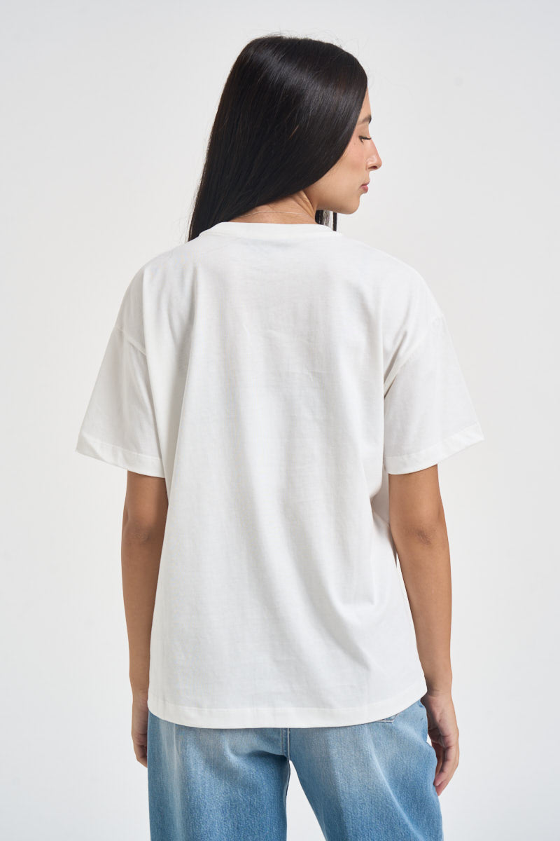 T-shirt donna girocollo bianca GAABW11326 OFFWHITE GAELLE 