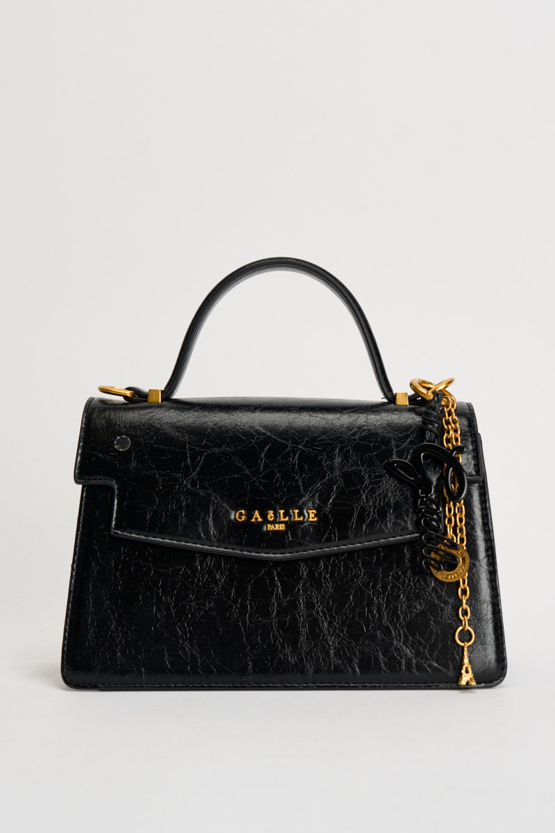 Borsa donna in ecopelle lucida nera GAACW03285 NERO GAELLE 