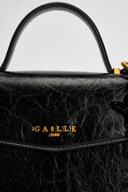 Borsa donna in ecopelle lucida nera GAACW03285 NERO GAELLE 