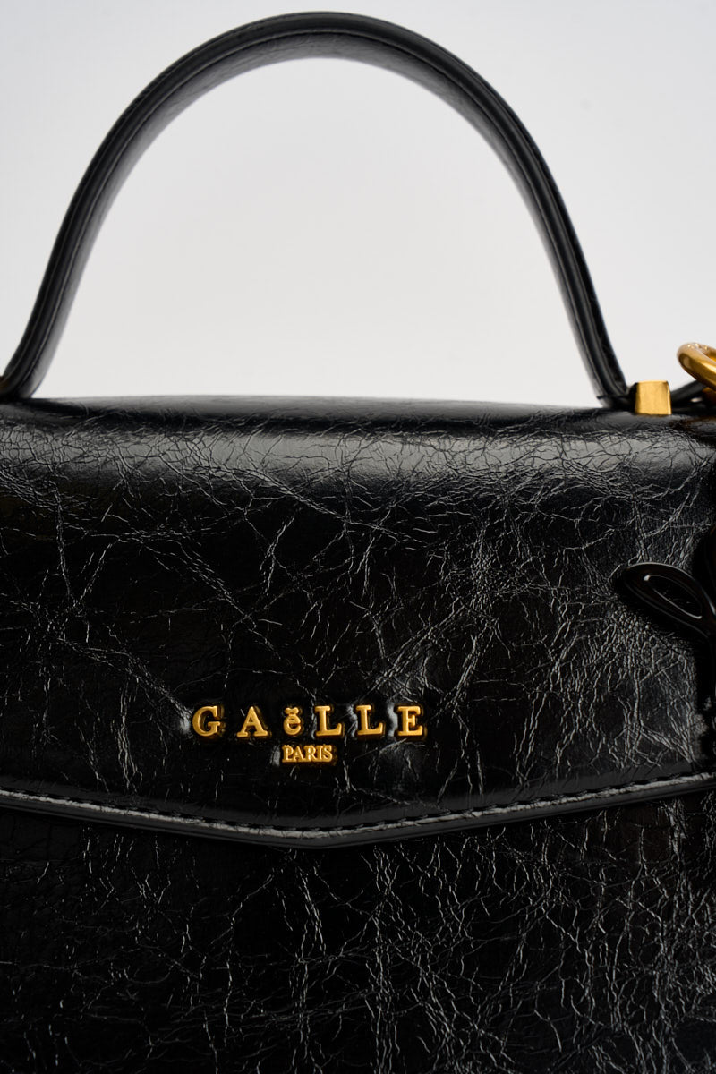 Borsa donna in ecopelle lucida nera GAACW03285 NERO GAELLE 