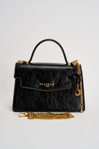 Borsa donna in ecopelle lucida nera GAACW03285 NERO GAELLE 