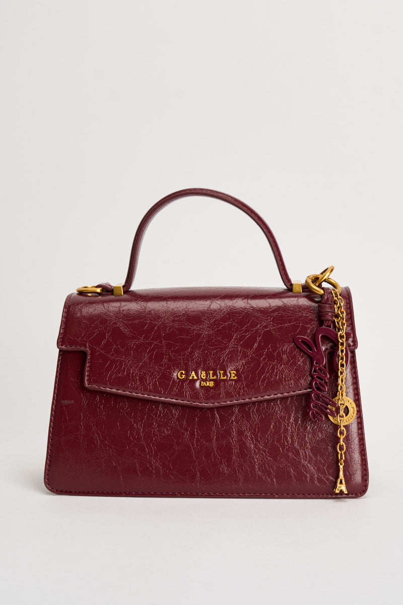 Borsa donna in ecopelle lucida bordeaux GAACW03285 VINO GAELLE 