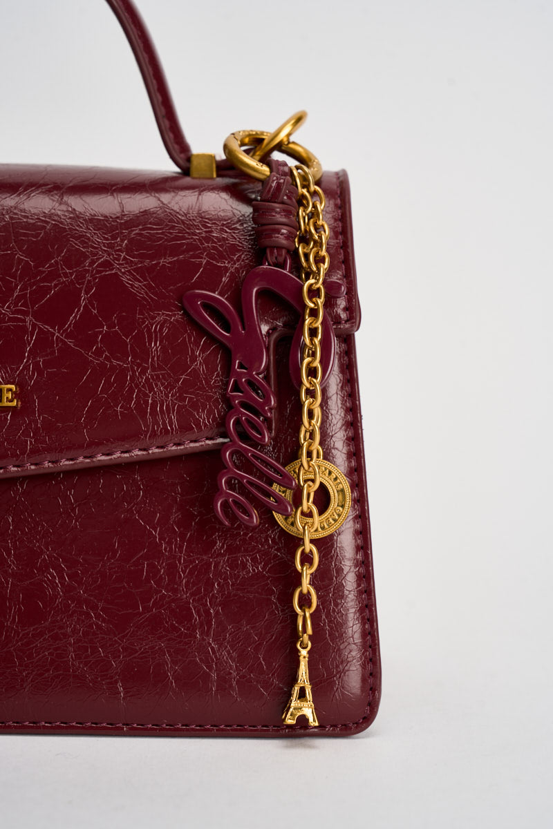 Borsa donna in ecopelle lucida bordeaux GAACW03285 VINO GAELLE 