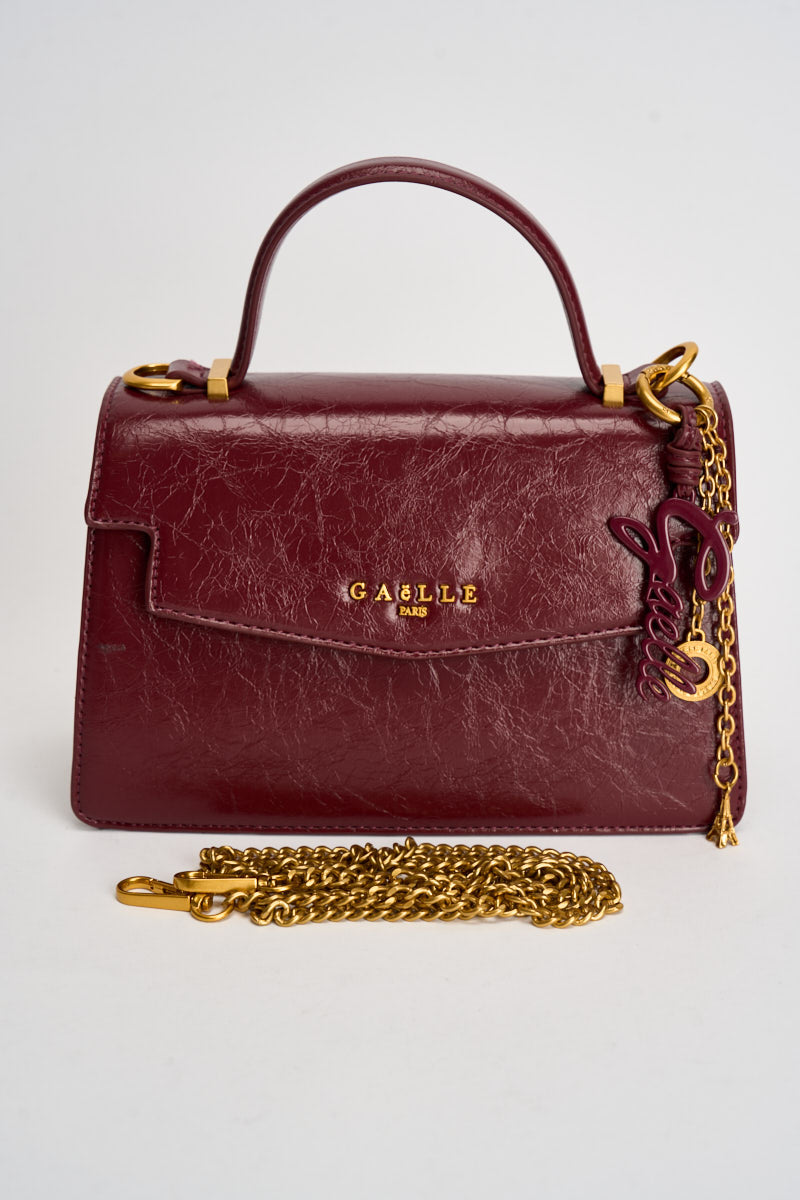 Borsa donna in ecopelle lucida bordeaux GAACW03285 VINO GAELLE 