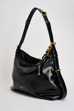 Borsa donna a spalla lucida nera GAACW03287 NERO GAELLE 