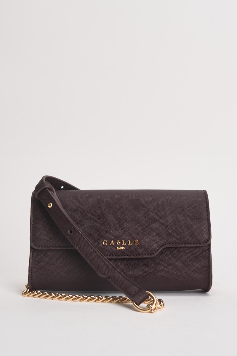 Mini pochette donna a tracolla marrone GAACW03301 MORO GAELLE 