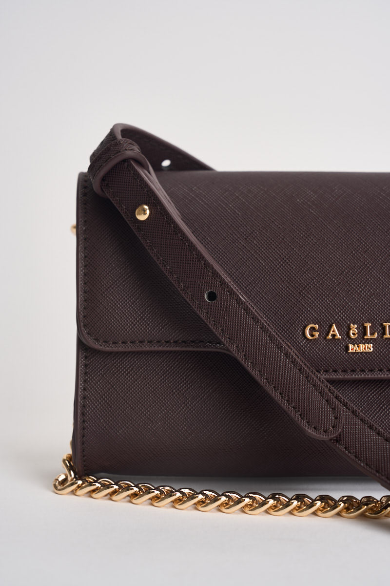Mini pochette donna a tracolla marrone GAACW03301 MORO GAELLE 