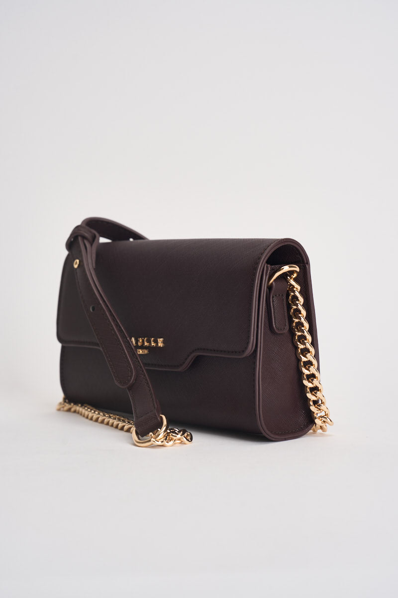Mini pochette donna a tracolla marrone GAACW03301 MORO GAELLE 