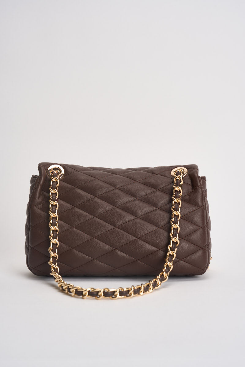 Borsa donna trapuntata in ecopelle marrone GAACW03314 MORO GAELLE 