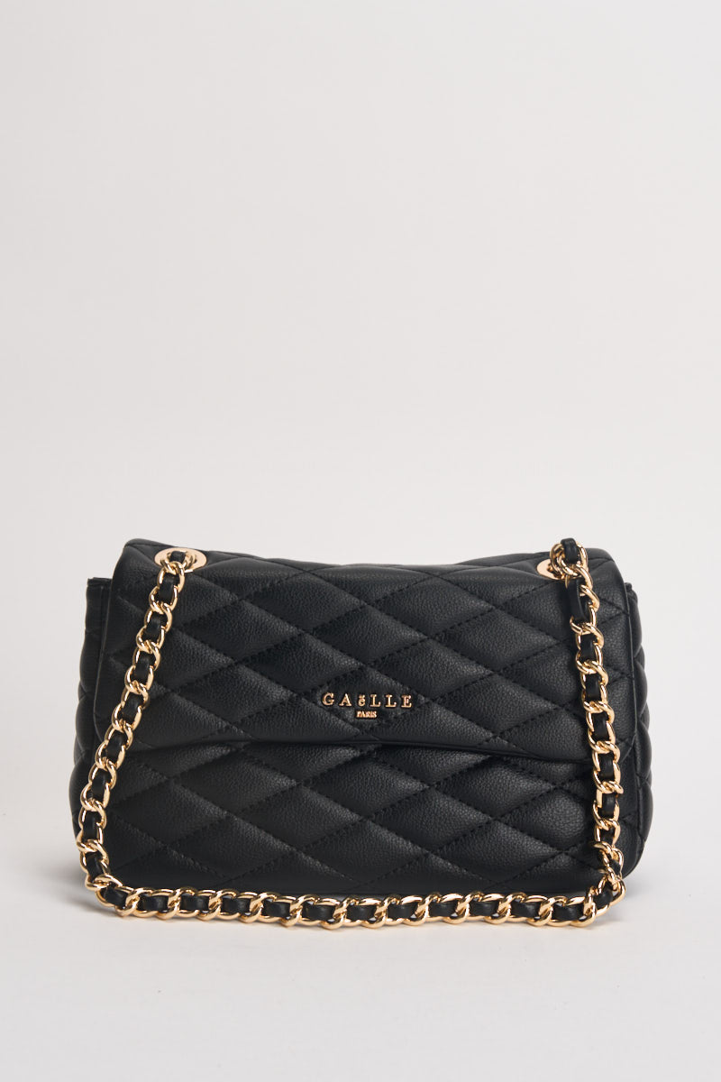 Borsa donna trapuntata in ecopelle nera GAACW03314 NERO GAELLE 
