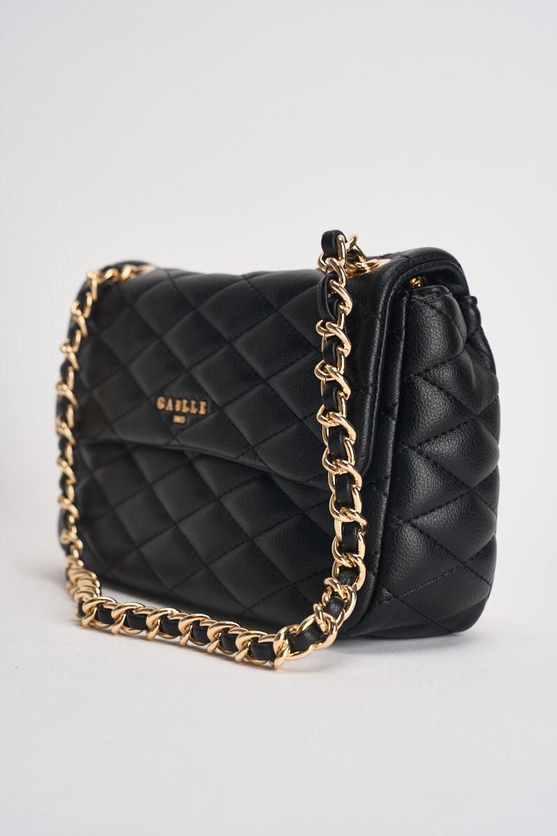 Borsa donna trapuntata in ecopelle nera GAACW03314 NERO GAELLE 