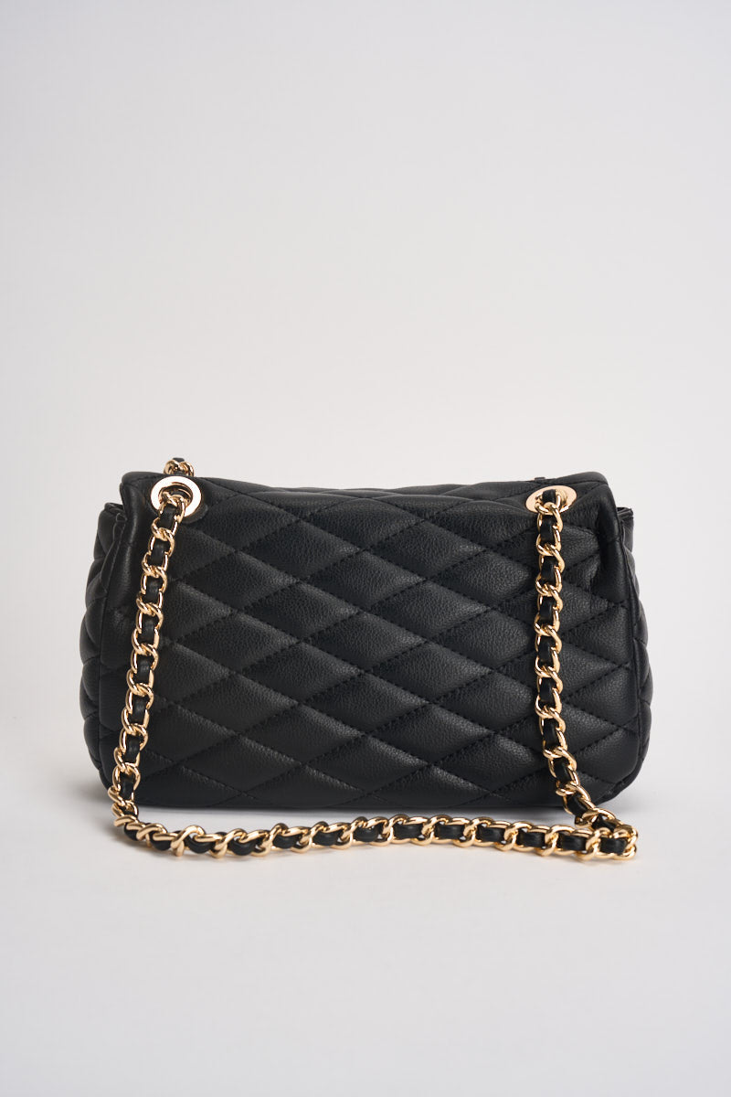 Borsa donna trapuntata in ecopelle nera GAACW03314 NERO GAELLE 