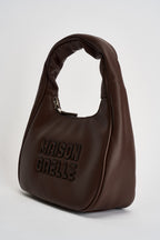 Borsa donna hobo in semilpelle marrone GACCW03242 MORO GAELLE 